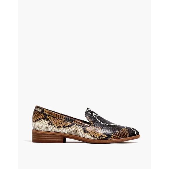 Madewell Women's 9.5 The Frances Loafer on Snake Embossed Leather Retails $158 - Picture 4 of 11